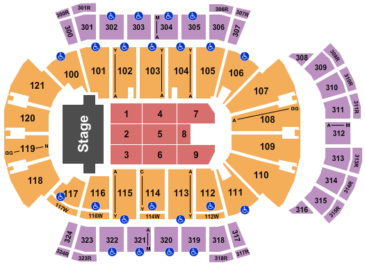 VyStar Veterans Memorial Arena Journey Seating Chart